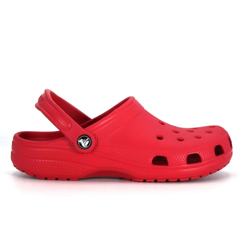 Crocs Classic Clog Mens 7 Womens 9 Red Slip On Water Friendly Casual Shoes